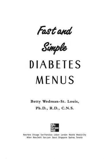 Fast and Simple Diabetes Menus