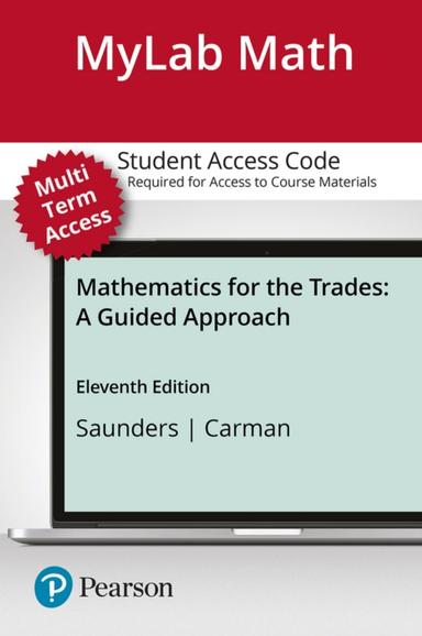 MyLab Math with Pearson eText Access Code (24 Months) for Mathematics for the Trades