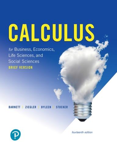 Calculus for Business, Economics, Life Sciences, and Social Sciences, Brief Version