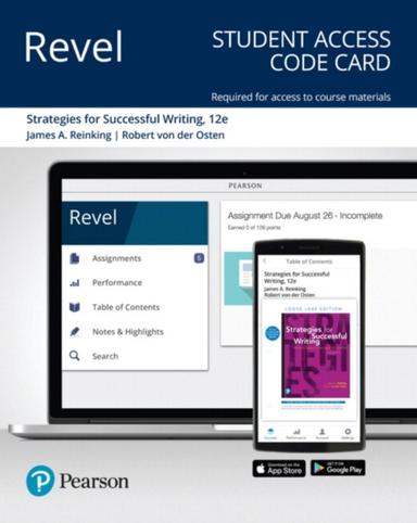 Revel Access Code for Strategies for Successful Writing