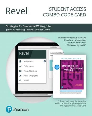 Revel + Print Combo Access Code for Strategies for Successful Writing