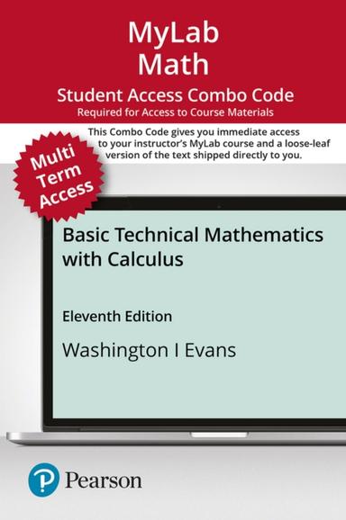 MyLab Math with Pearson eText (up to 24 months) + Print Combo Access Code for Basic Technical Mathematics with Calculus