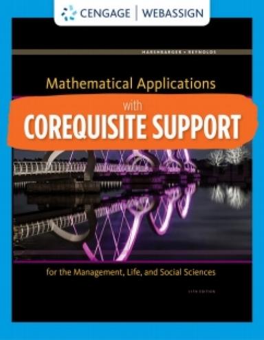 WebAssign with Corequisite Support for Harshbarger/Reynolds/Karr/Massey's Mathematical Applications for the Management, Life, and Social Sciences, 12th Edition [Instant Access], Single-Term