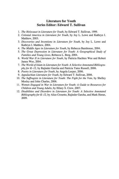 Disabilities and Disorders in Literature for Youth