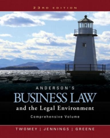 MindTap Business Law for Anderson's Business Law and the Legal Environment, Comprehensive Volume