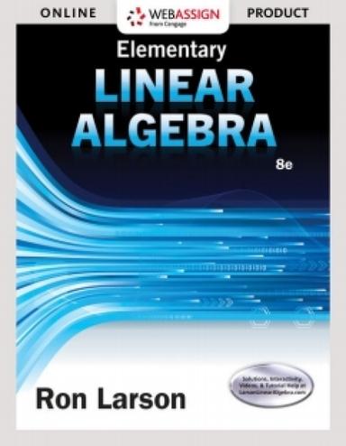 WebAssign for Larson's Elementary Linear Algebra