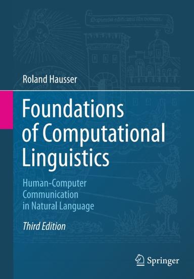 Foundations of Computational Linguistics